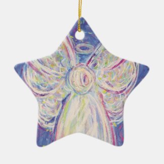 Starry Night Angel Art Holiday Gift Ornaments