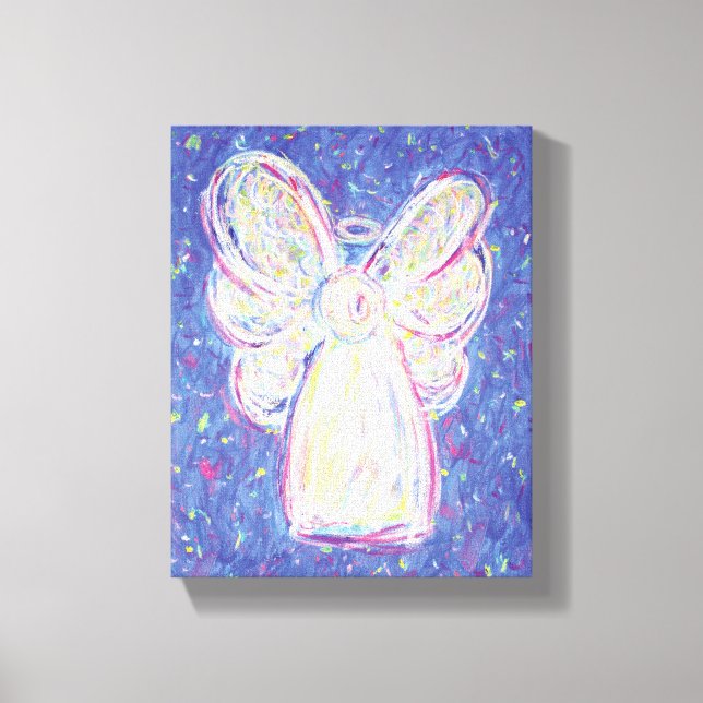 Starry Night Angel Art Wrapped Canvas Painting (Front)