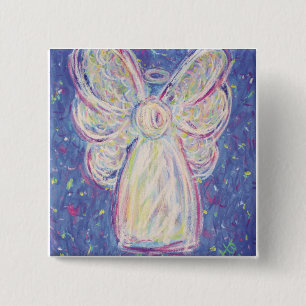 Starry Night Angel Button (square)