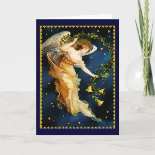 Starry Night Angel _ Christmas Holiday Card