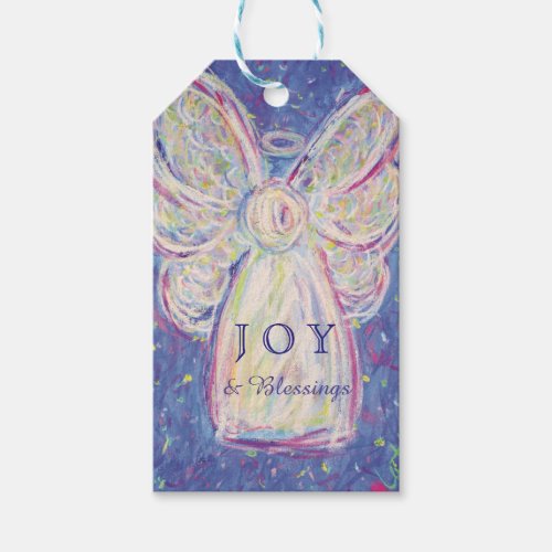 Starry Night Angel Holiday Joy Custom Gift Tags