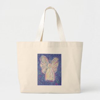 Starry Night Angel Tote Bag