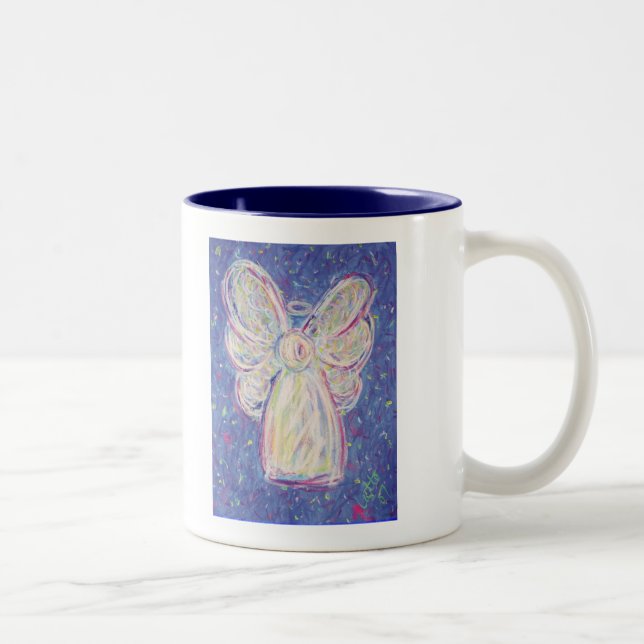 Starry Night Angel Two-Tone Coffee Mug (Right)
