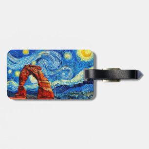 Starry Night Arches National Park Luggage Tag
