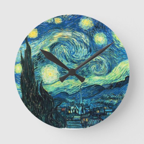 Starry Night art Round Clock
