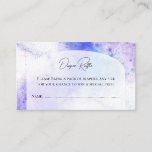 Starry Night Baby Shower Diaper Raffle Enclosure Card