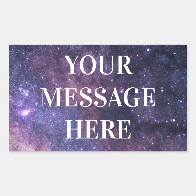 STARRY NIGHT background - Customize your own Rectangular Sticker (Front)