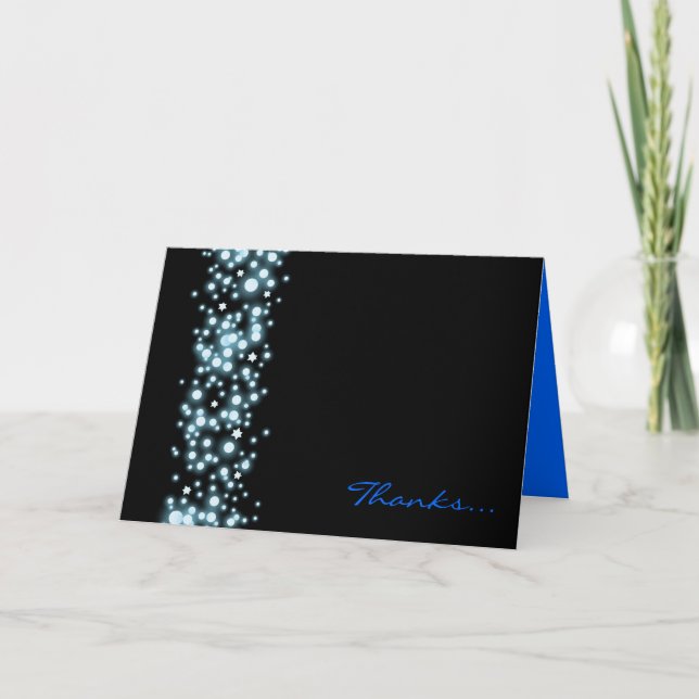 STARRY NIGHT Bar Bat Mitzvah Thank You Card (Front)