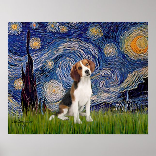 Starry Night - Beagle #1 Poster (Front)