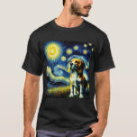Starry Night Beagle Van Gogh Lover T-Shirt<br><div class="desc">Starry Night Beagle Van Gogh Lover</div>