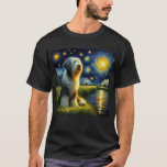 Starry Night Bearded Collie Dog Van Gogh Lover T-Shirt<br><div class="desc">Starry Night Bearded Collie Dog Van Gogh Lover</div>