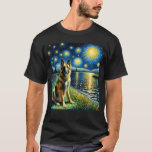 Starry Night Belgian Shepherd Dog Van Gogh Lover T-Shirt<br><div class="desc">Starry Night Belgian Shepherd Dog Van Gogh Lover</div>
