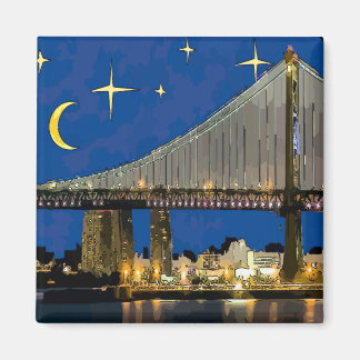 Starry Night Ben Franklin Bridge Magnet