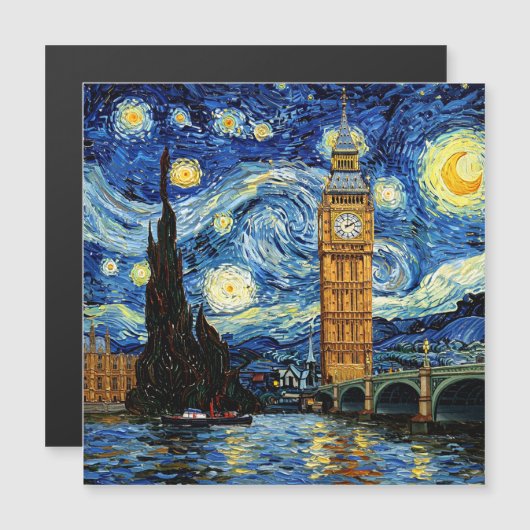 Starry Night Big Ben London England (Front/Back)