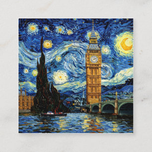 Starry Night Big Ben London England Enclosure Card