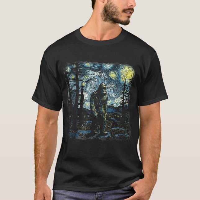 Starry Night Bigfoot T-Shirt (Front)