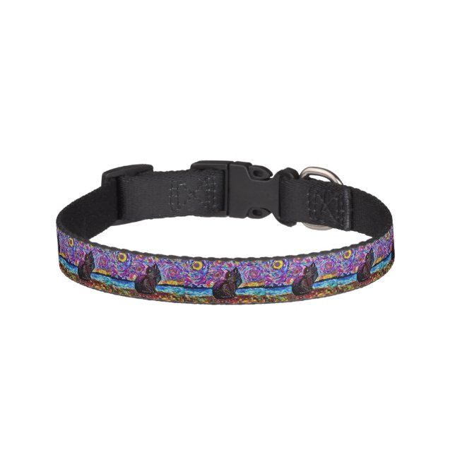 Starry Night Black Cat Collar (Front)