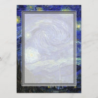 Starry Night, blank invitations.