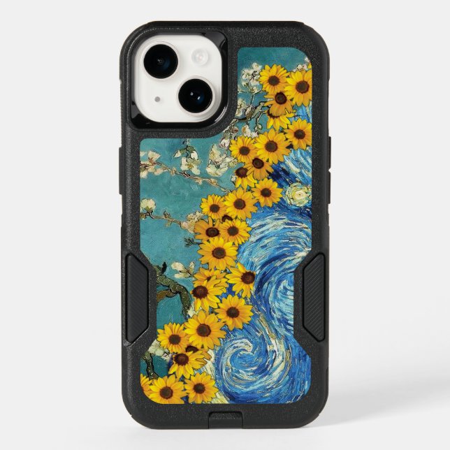Starry Night Blossoms: A Van Gogh Mashup Otterbox iPhone Case (Back)
