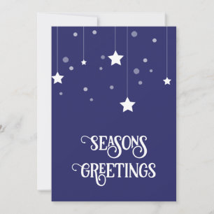 Starry Night Blue and White  Holiday Card
