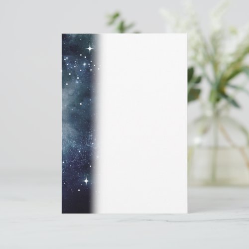 Starry Night Blue Sky Stars Lovers Universe Thank You Card