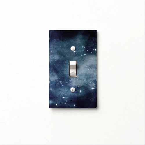 Starry Night Blue Sky Stars Universe Astrology Light Switch Cover