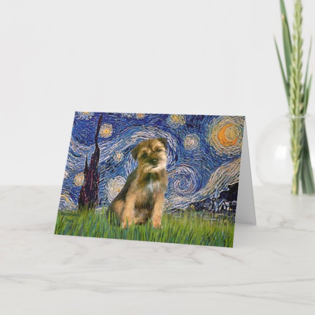 Starry Night - Border Terrier #1 Card (Front)