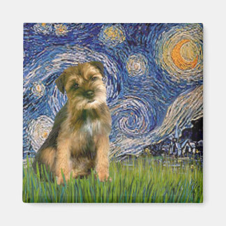 Starry Night - Border Terrier #1 Magnet