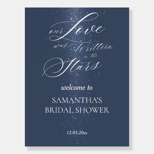 Starry Night Bridal Shower Foam Board (Front)