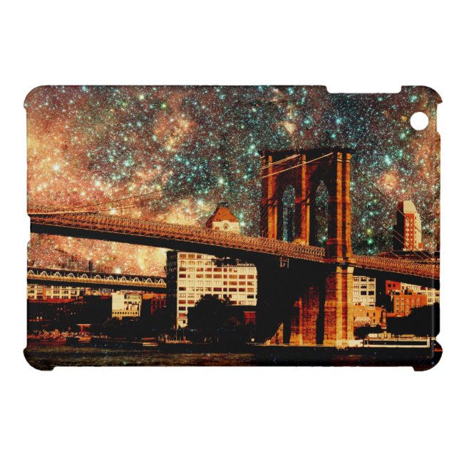 Starry Night Brooklyn Bridge Case For The iPad Mini (Back Horizontal)