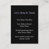 Starry Night Business Card (Back)
