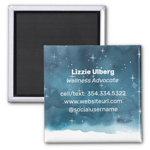 Starry Night Business Contact Information Magnet
