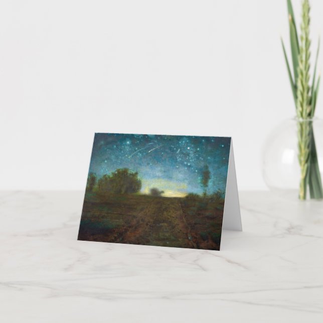 Starry Night by Jean-Francois Millet Thank You Card (Front)
