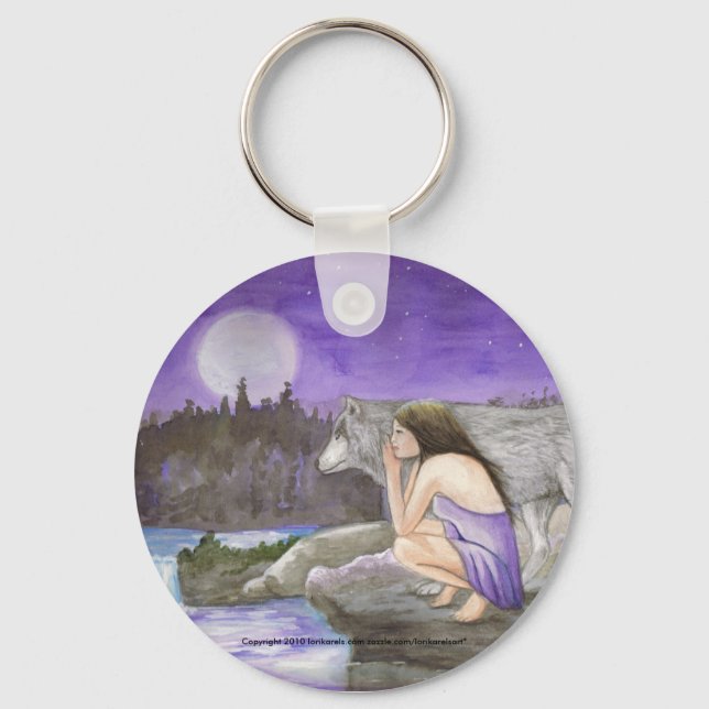 starry night by Lori Karels Keychain (Front)