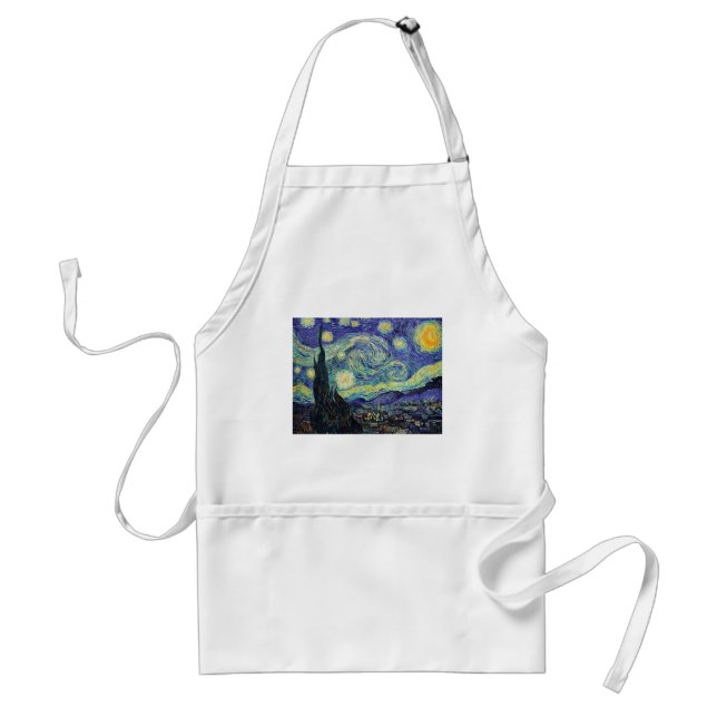 Starry Night by van Gogh Adult Apron (Front)