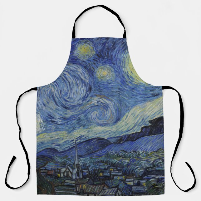 "Starry Night" by Van Gogh Apron (Front)