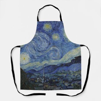 "starry Night" By Van Gogh Apron by decodesigns at Zazzle