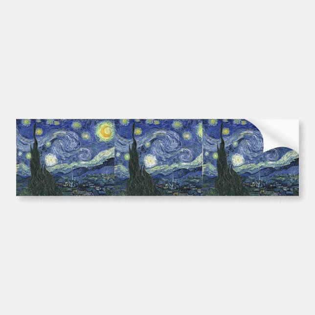 Starry Night by Van Gogh Bumper Sticker (Front)
