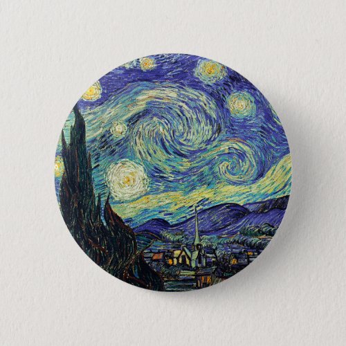 Starry Night by van Gogh Button