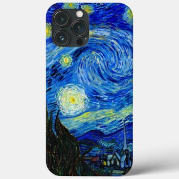 Starry Night By Van Gogh Iphone 13 Pro Max Case by GalleryGreats at Zazzle