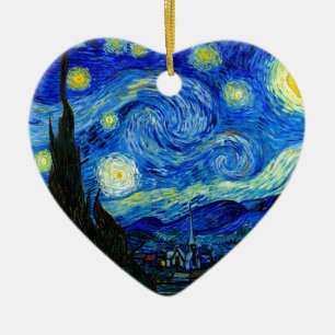 Starry Night by Van Gogh Ceramic Ornament