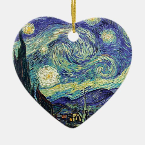 Starry Night by van Gogh Ceramic Ornament