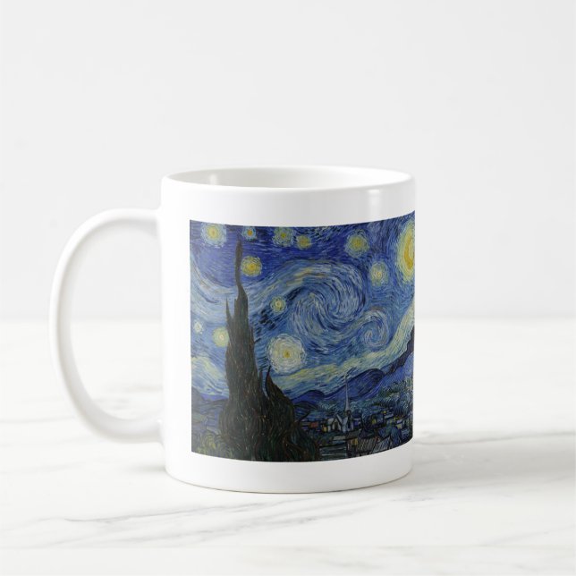 Starry Night by Van Gogh Coffee Mug (Left)