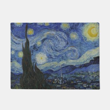 "starry Night" By Van Gogh Doormat by decodesigns at Zazzle