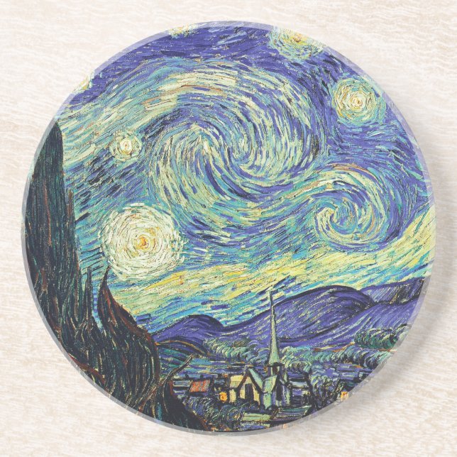 Starry Night by van Gogh Drink Coaster (Front)