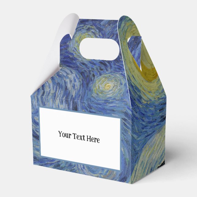 "Starry Night" by Van Gogh Favor Boxes (Front Side)