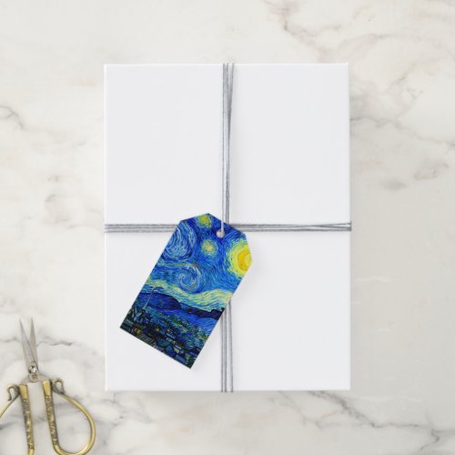 Starry Night by Van Gogh Fine Art Gift Tags