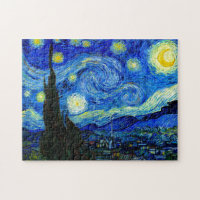 Starry Night by Van Gogh Fine Art Jigsaw Puzzle