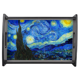 Starry Night by Van Gogh Fine Art Serving Tray