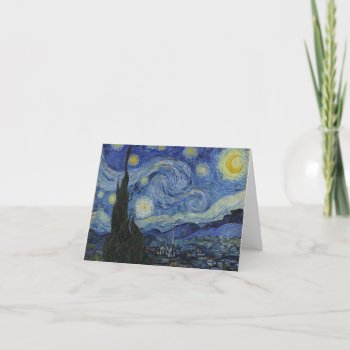 "starry Night" By Van Gogh Holiday Card by decodesigns at Zazzle